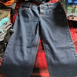 Dark Blue Women's Straight Leg Jeans